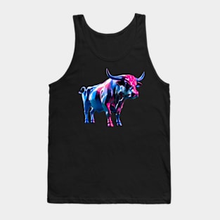 Blue and Pink Bull Tank Top